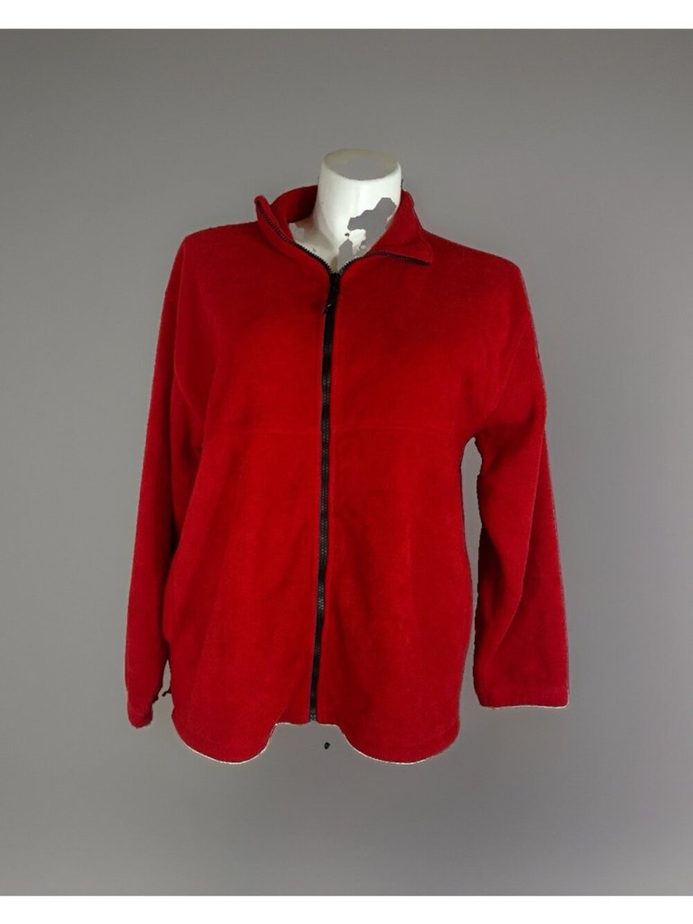 ALPINE TEK Palmetto's Fleece Full Zip Red Jacket Coat Women's Size Large Pockets